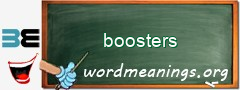 WordMeaning blackboard for boosters